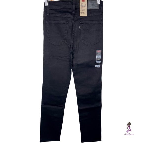 Levi’s 724 High Rise Straight Black Stretch Jeans - Picture 6 of 10